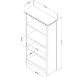 4-Shelf Bookcase - South Shore