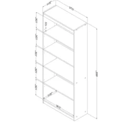 5-Shelf Bookcase - South Shore