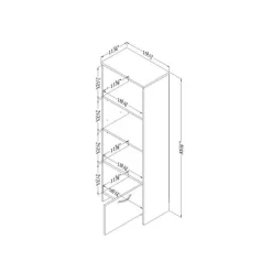 3-Shelf Bookcase With Door - South Shore