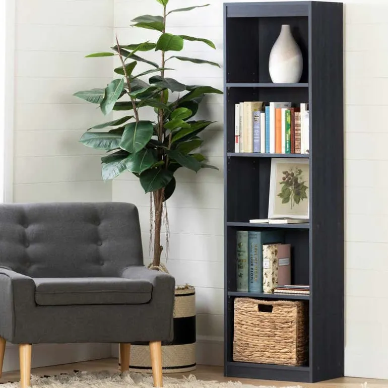 5-Shelf Narrow Bookcase - South Shore