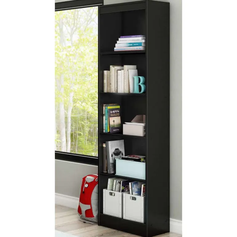5-Shelf Narrow Bookcase - South Shore