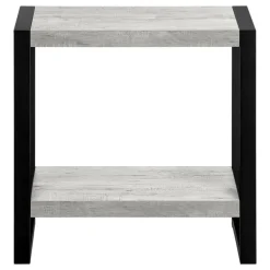 Side table - 2 tiers / 1 shelf / rectangular - 24