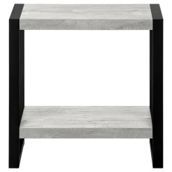 Side table - 2 tiers / 1 shelf / rectangular - 24