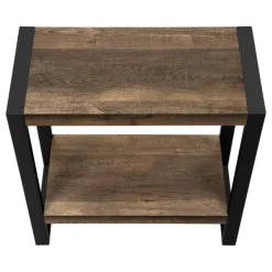 Side table - 2 tiers / 1 shelf / rectangular - 24