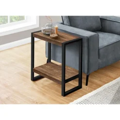 Side table - 2 tiers / 1 shelf / rectangular - 24
