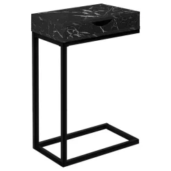 Side table / c table - 1 storage drawer, pass-through / rectangular - 25"h - - Monarch
