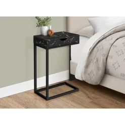 Side table / c table - 1 storage drawer, pass-through / rectangular - 25