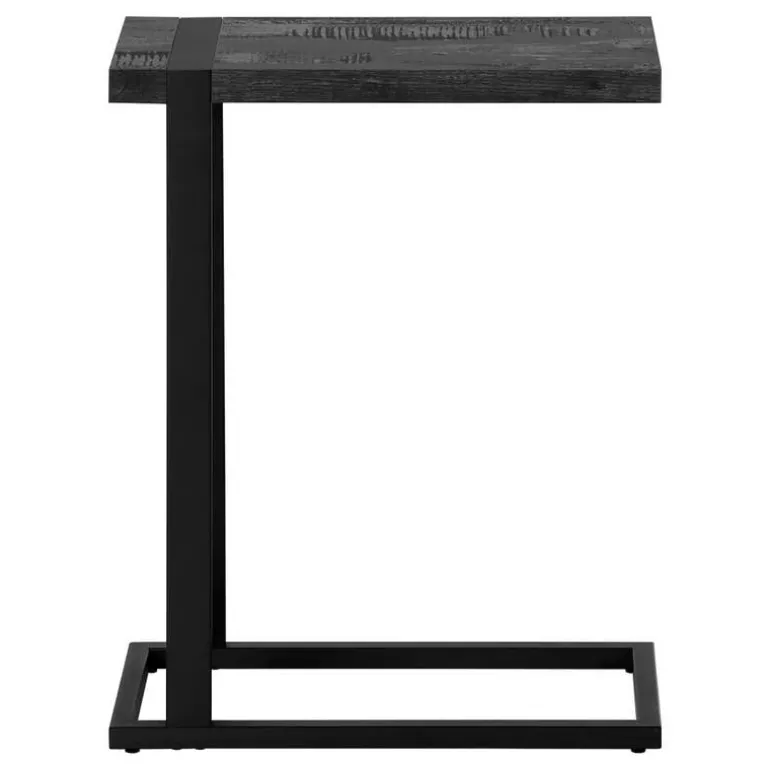 Side table / c table - thick-panel top / rectangular - 25"h - black reclaimed - Monarch