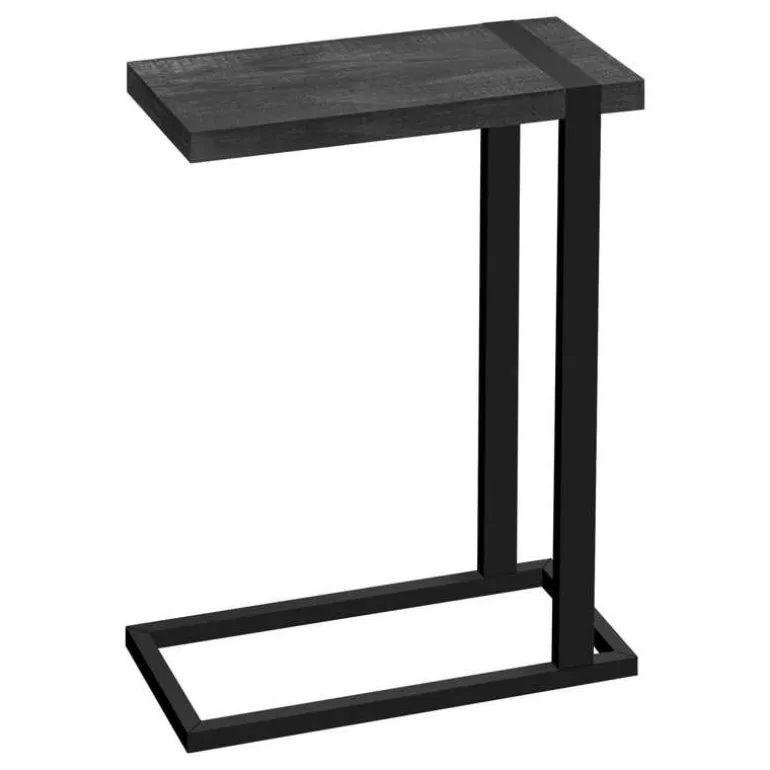 Side table / c table - thick-panel top / rectangular - 25"h - black reclaimed - Monarch