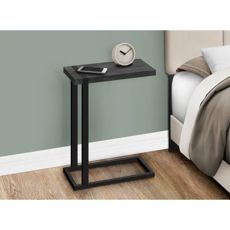 Side table / c table - thick-panel top / rectangular - 25"h - black reclaimed - Monarch