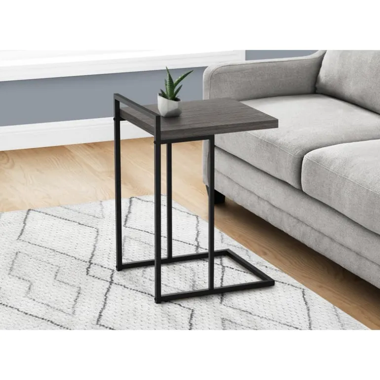 Side table / c table - thick-panel top / wide / rectangular - 25"h - grey / b - Monarch