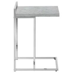 Side table / c table - thick-panel top / wide / rectangular - 25"h - grey cem - Monarch
