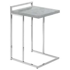 Side table / c table - thick-panel top / wide / rectangular - 25"h - grey cem - Monarch