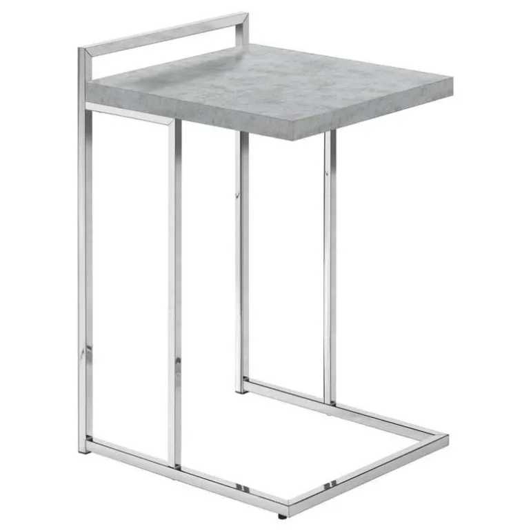 Side table / c table - thick-panel top / wide / rectangular - 25"h - grey cem - Monarch