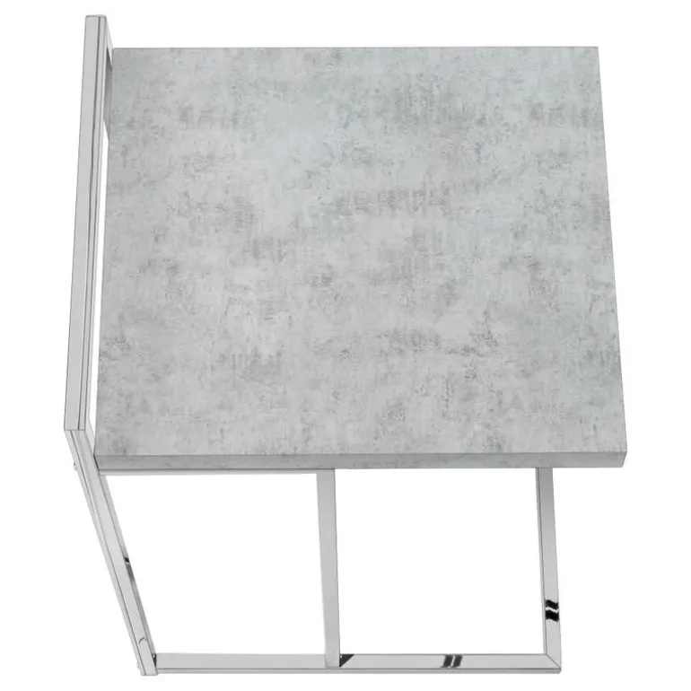 Side table / c table - thick-panel top / wide / rectangular - 25"h - grey cem - Monarch
