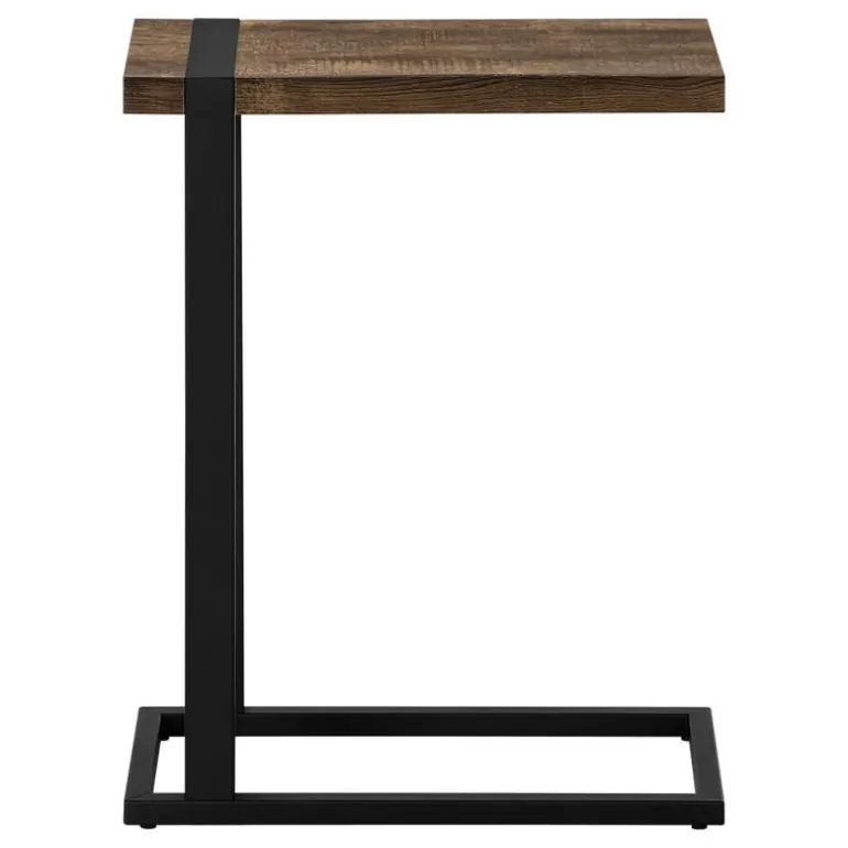 Side table / c table - thick-panel top / rectangular - 25"h - brown reclaimed - Monarch