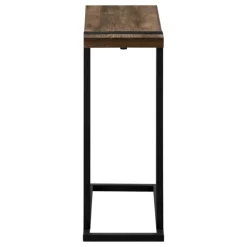 Side table / c table - thick-panel top / rectangular - 25"h - brown reclaimed - Monarch