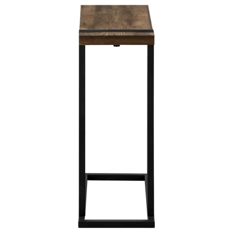Side table / c table - thick-panel top / rectangular - 25"h - brown reclaimed - Monarch