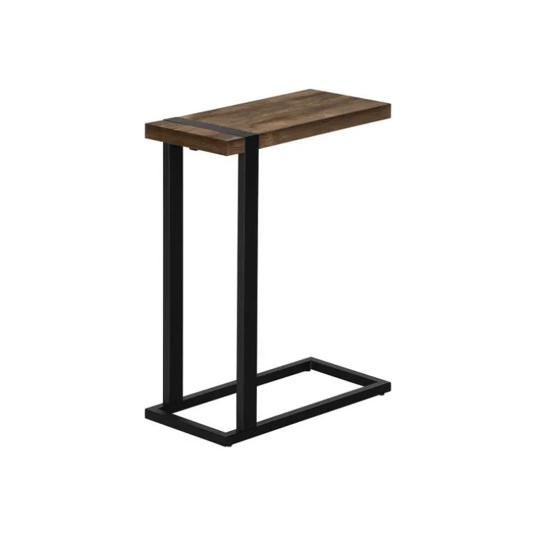 Side table / c table - thick-panel top / rectangular - 25"h - brown reclaimed - Monarch