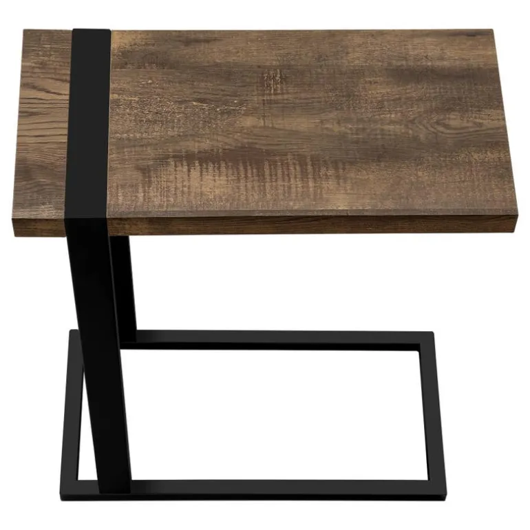 Side table / c table - thick-panel top / rectangular - 25"h - brown reclaimed - Monarch