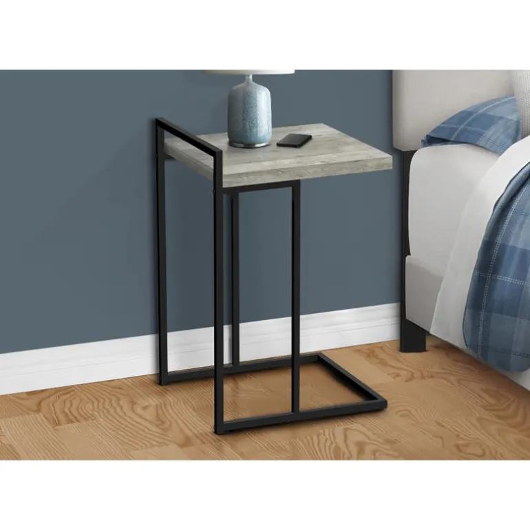 Side table / c table - thick-panel top / wide / rectangular - 25"h - grey rec - Monarch