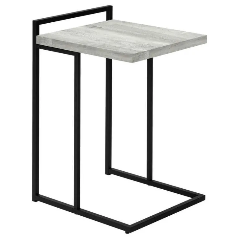 Side table / c table - thick-panel top / wide / rectangular - 25"h - grey rec - Monarch