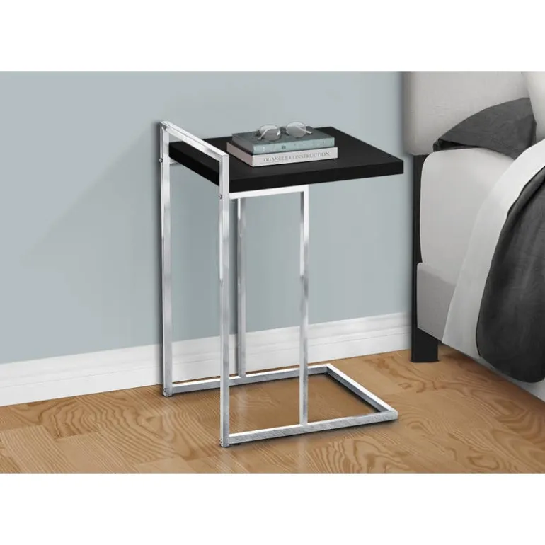 Side table / c table - thick-panel top / wide / rectangular - 25"h - black / - Monarch