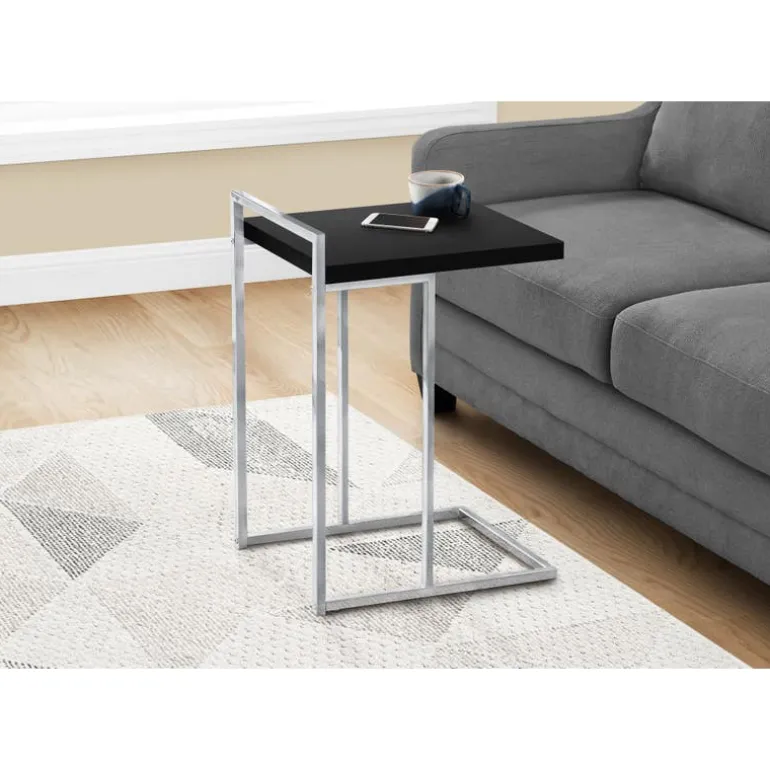 Side table / c table - thick-panel top / wide / rectangular - 25"h - black / - Monarch