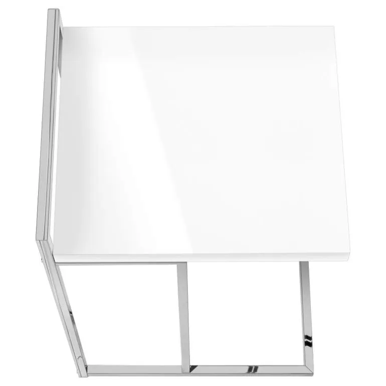 Side table / c table - thick-panel top / wide / rectangular - 25"h - glossy w - Monarch
