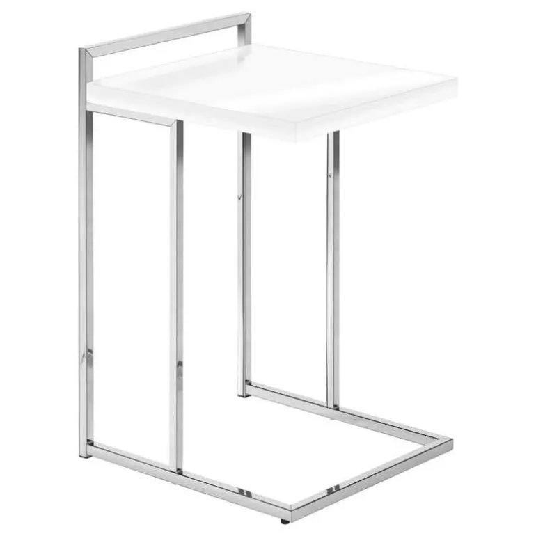 Side table / c table - thick-panel top / wide / rectangular - 25"h - glossy w - Monarch