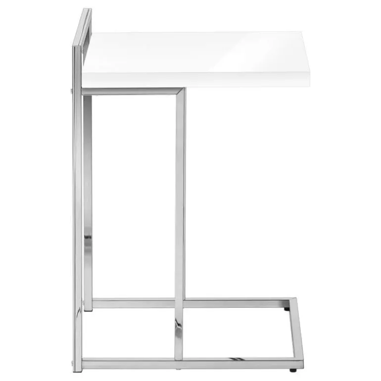 Side table / c table - thick-panel top / wide / rectangular - 25"h - glossy w - Monarch