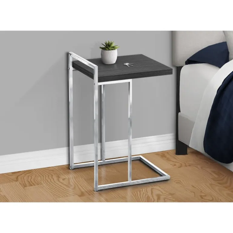 Side table / c table - thick-panel top / wide / rectangular - 25"h - grey / c - Monarch
