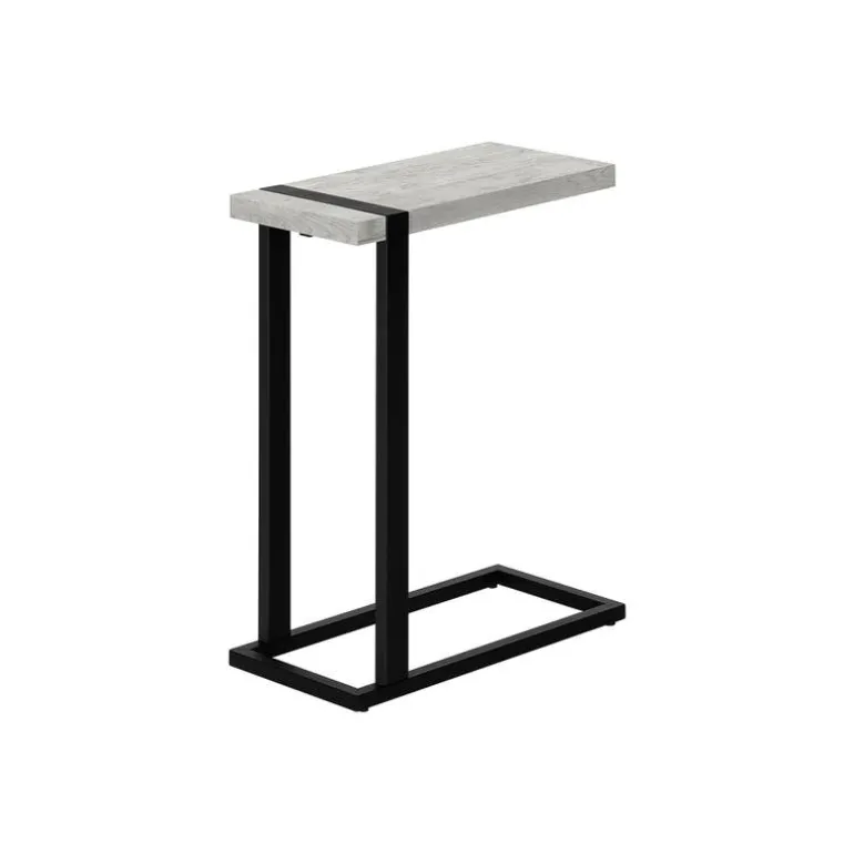 Side table / c table - thick-panel top / rectangular - 25"h - grey reclaimed - Monarch
