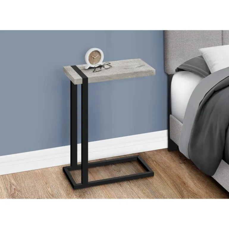 Side table / c table - thick-panel top / rectangular - 25"h - grey reclaimed - Monarch