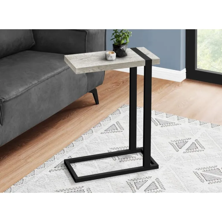 Side table / c table - thick-panel top / rectangular - 25"h - grey reclaimed - Monarch
