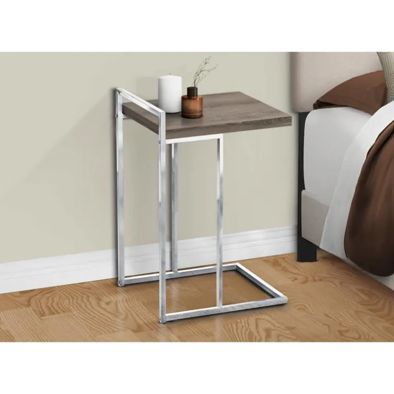 Side table / c table - thick-panel top / wide / rectangular - 25"h - dark tau - Monarch