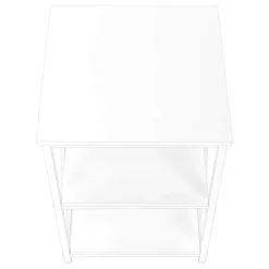 Side table / nightstand - 3 tiers / 2 shelves / square - 26