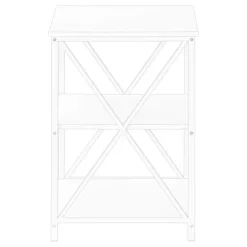Side table / nightstand - 3 tiers / 2 shelves / square - 26
