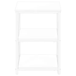 Side table / nightstand - 3 tiers / 2 shelves / square - 26