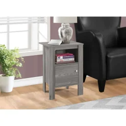 Side table / nightstand - open shelf / storage cabinet / rectangular / square - Monarch