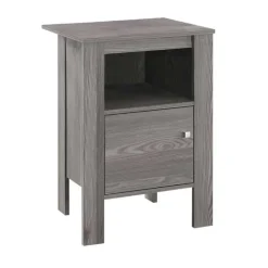 Side table / nightstand - open shelf / storage cabinet / rectangular / square - Monarch