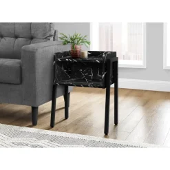 Side table / nightstand - tray top / 1 storage cubby / rectangular - 23"h - b - Monarch