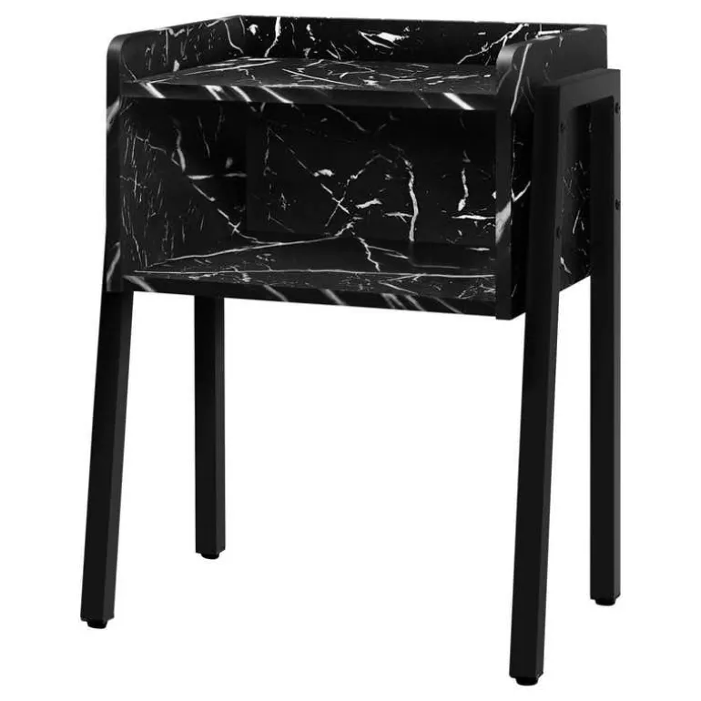 Side table / nightstand - tray top / 1 storage cubby / rectangular - 23"h - b - Monarch