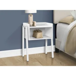 Side table / nightstand - tray top / 1 storage cubby / rectangular - 23"h - w - Monarch