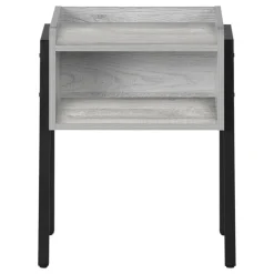 Side table / nightstand - tray top / 1 storage cubby / rectangular - 23"h - g - Monarch