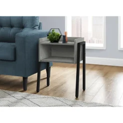 Side table / nightstand - tray top / 1 storage cubby / rectangular - 23"h - g - Monarch