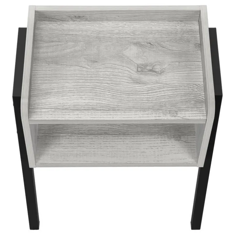 Side table / nightstand - tray top / 1 storage cubby / rectangular - 23"h - g - Monarch