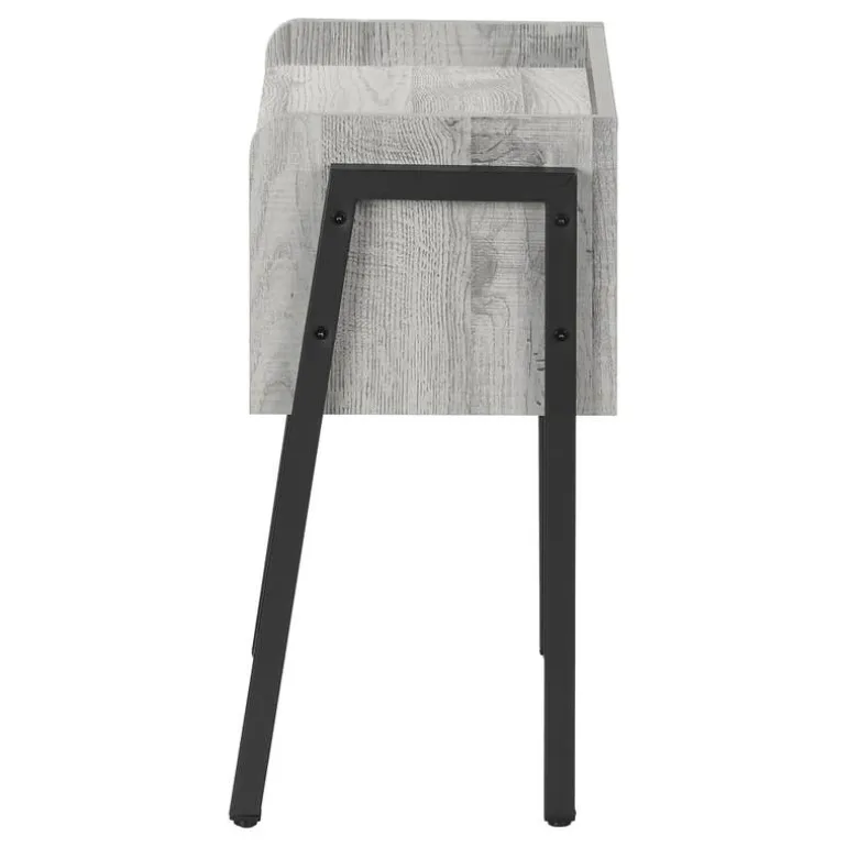 Side table / nightstand - tray top / 1 storage cubby / rectangular - 23"h - g - Monarch