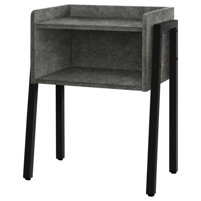 Side table / nightstand - tray top / 1 storage cubby / rectangular - 23"h - g - Monarch