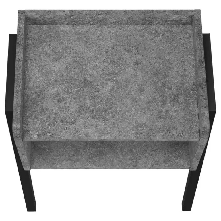 Side table / nightstand - tray top / 1 storage cubby / rectangular - 23"h - g - Monarch